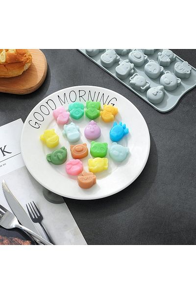 Generic NESLIN Silicone Candy Molds, Cute Chocolate Fondant Mold Ice Cube Mold Nonstick Baking Mold for Cak