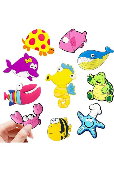 Generic Joyzzz Refrigerator Magnets, 10 Pcs Soft Rubber Refrigerator Magnets for Toddlers, Fridge Magnets f