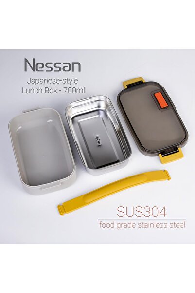 Nissan Japanese-Style Stainless Steel Leakproof Bento Lunch Box – 700 ml