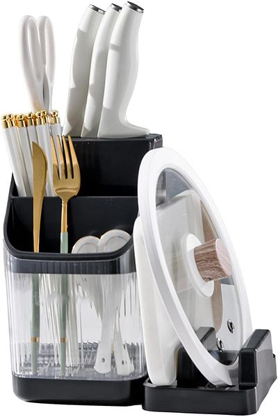 Generic Tazweeq Multifunctional Kitchen Storage Rack, Kitchen Countertop Storage Rack for Cutting Board, Po