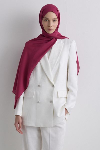 Fenza Paris Silk Cherry Color Cotton Shawl