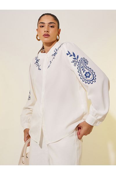 Styli Floral Print Long Sleeve Regular Fit Shirt