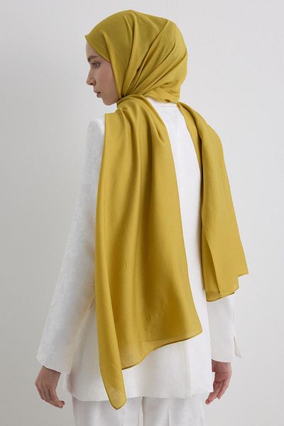 Fenza Paris Silk Oil Green Color Cotton Shawl