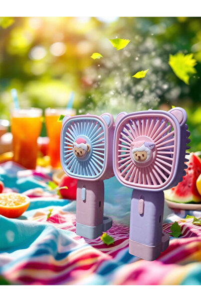 Menuzer Mini El Ve Masa Fanı(MAVİ & YEŞİL & PEMBE & MOR)