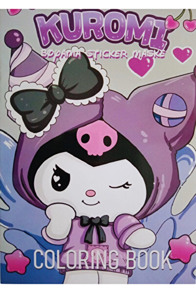 booddie Kuromi Boyama Kitabı Stickerlı & Arka Kapak Kesilerek Maskeli ,16 say...