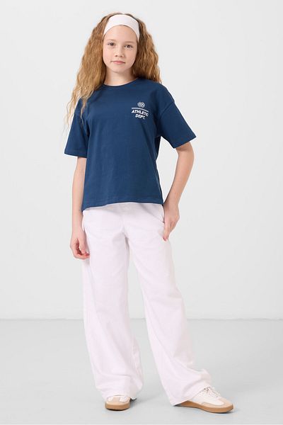 TOMMY LIFE Parliament Cotton O Neck Oversize Fit Printed Girl's T-Shirt - 75178