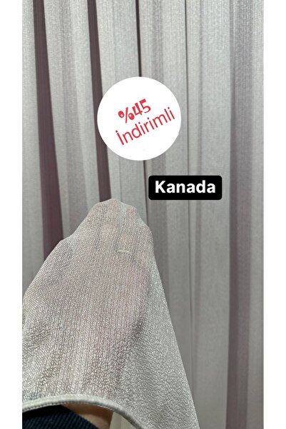 Store Kanada Gümüş Simli Salon Tül Perdesi