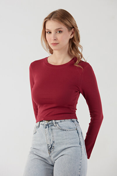 Fulla Moda Базовий велосипедний комір з довгими рукавами Crop Body