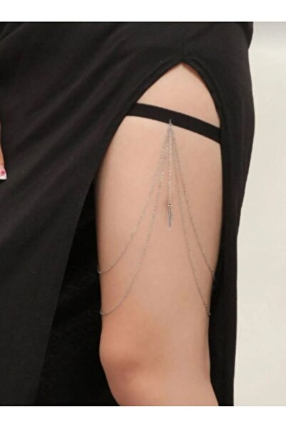 TakıConcept Kılıç Sallantılı Elastik Bacak Zinciri Vücut Aksesuarı Bacak Bandı