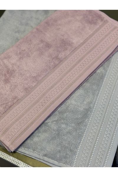 Nurpak Destan Σετ Πετσέτες 2 50x90 Λιλά-γκρι