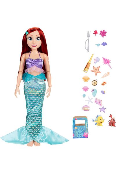 DİSNEY PRİNCESS Disney Princess Ariel Doll Playdate with Accessories 32-Inches | Pretend Play | Gift for Kids