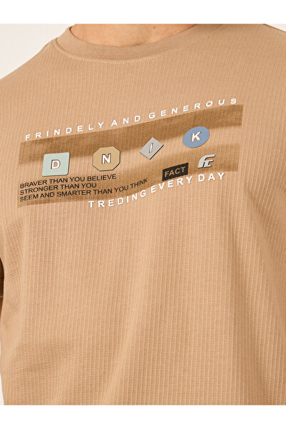 Fort Collins By Styli Men Brown Graphic Print Short Sleeve T-Shirt