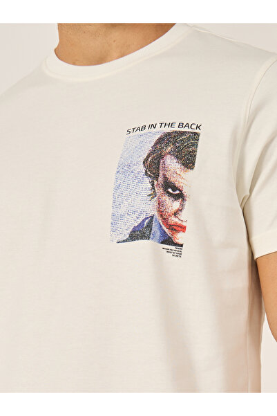 Fort Collins By Styli Men White Graphic Printed Crew Neck T-Shirt