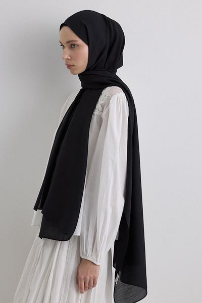 Fenza Paris Silk Black Color Cotton Shawl