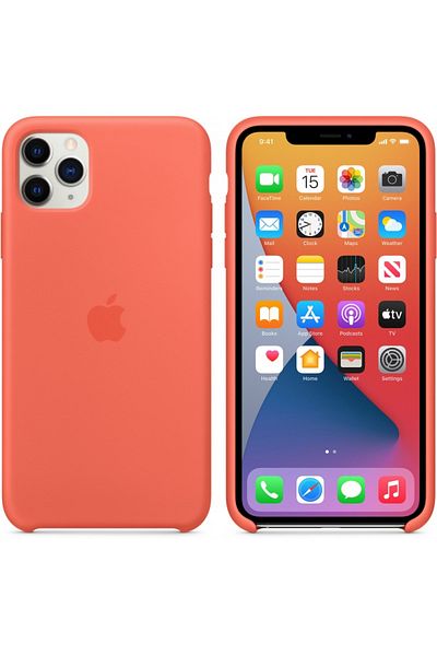 Apple Husa de protectie Apple pentru iPhone 11 Pro Max, Silicon, Clementine