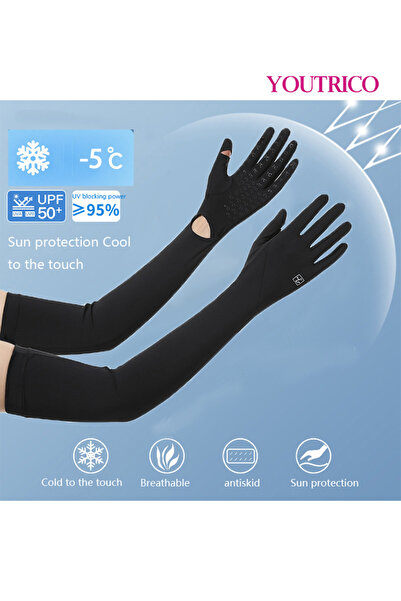 Youtrico قفازات حماية من الشمس لركوب الدراجات في الصيف بدون أصابع للقيادة بعا...