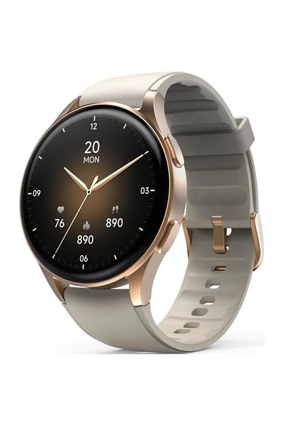 Smart Vibe Smartwatch AMOLED Always ON WiX™FiT 1.32" Panda Glass, Call, GPS Track, Voice Assistant, Cream