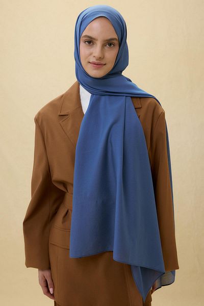 Fenza Paris Silk Kobant Blue Color Cotton Shawl