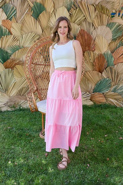 Fulla Moda Terikoton Fabric Ruffled Skirt