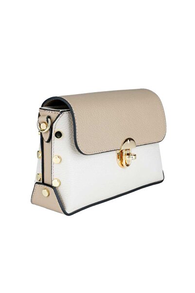 Toro Nero Geantă de damă din piele naturală bej-taupe Rosa