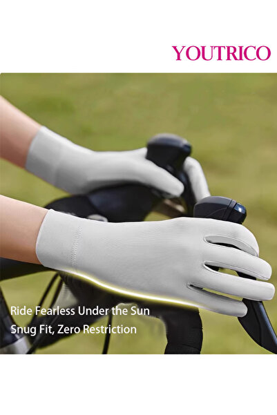 Youtrico Sun Protection Gloves Summer Cycling Fingerless Gloves For Driving Spf50 High Protection