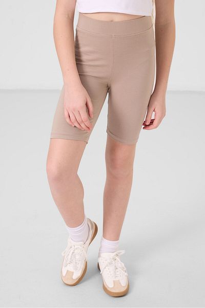 TOMMY LIFE Jambiere pentru fete, din bumbac, bej închis, cu picioare scurte, cu potrivire standard - 75188