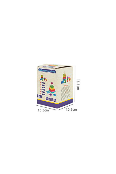 sallma Montessori wooden stacking tower, multicolor