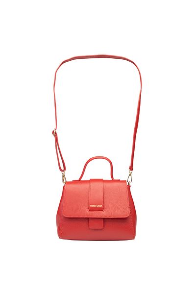 Toro Nero Women's red genuine leather bag Ranya