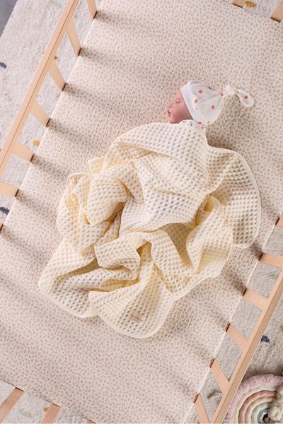 Bondberro Waffle Multi Muslin Fabric Baby and Kids Blanket