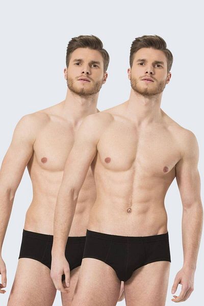 TÜREN Men's Ribbed Com Slip (Pack of 2)