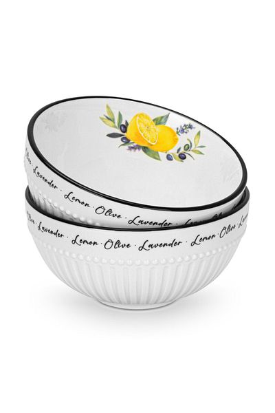 Fissman 2-Piece Bowl Lemon Provence 12cm Porcelain