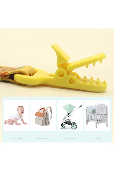 OEM Lant/Snur pentru suzeta sau jucarie cu clips, imprimeu cu dinozauri