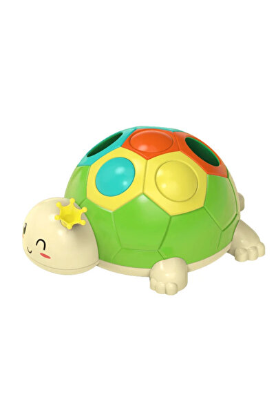 OEM Jucarie de motricitate pentru bebelusi, Pop And Slide, Testoasa vesela