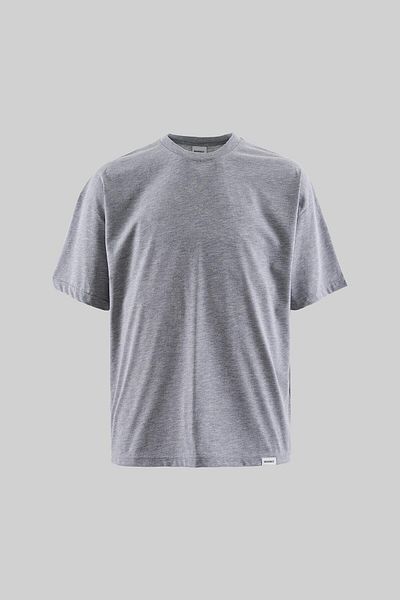 Machinist Men's Basic Super Cotton Oversize Gray Melange T-Shirt
