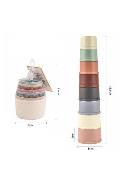 OEM Stacking Tower Toy for Babies, consisting of 8 cups