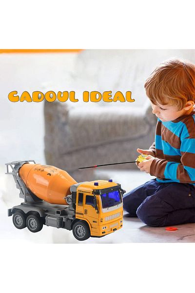 Pitikot Betoniera de jucarie cu Telecomanda Pitikot®, cu functii complete controlate prin radio
