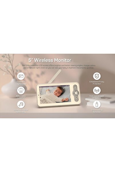 ideal STORE Baby Monitor SupremeBaby IdealStore, HD 5-inch Screen