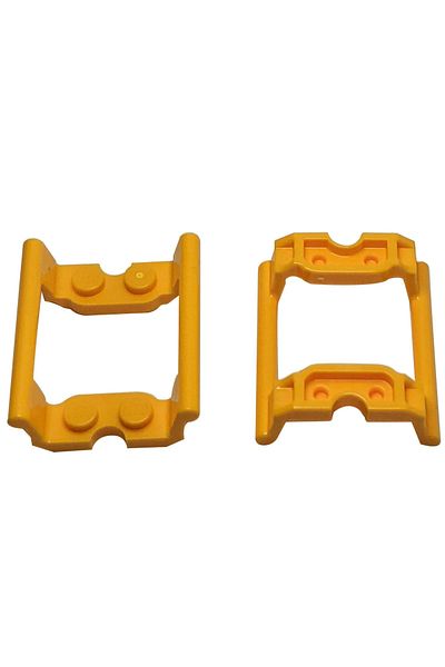LEGO Custom Moc Train Track Roller Coaster Small Straight 4L Light Orange Rail 2 Pcs to Send