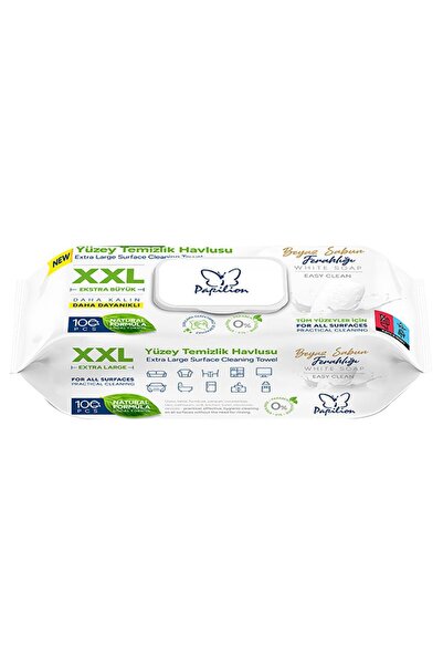 Papilion Easy Clean Xxl Beyaz Sabun Ferahlığı Iz Bırakmayan Naturel Formül 100 Geniş Yaprak