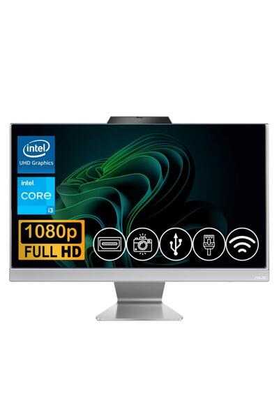 ASUS A3402WVAK-I38256W0D i3-1315U 8GB DDR5 256GB SSD 23.8" Free Dos Beyaz AIO...