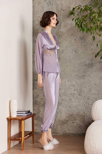Pierre Cardin 6 Piece Satin Nightgown Dowry Suit Royal