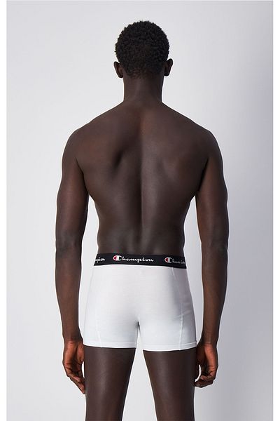 Champion Herren Boxershorts, 2er Pack - Baumwolle, Logobund, einfarbig