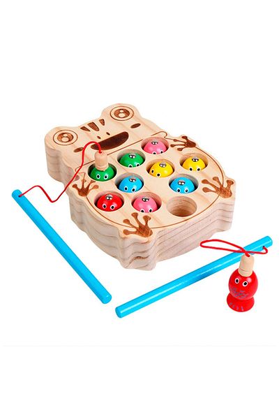 OEM Joc de Pescuit Magnetic din Lemn - Broscuta Montessori