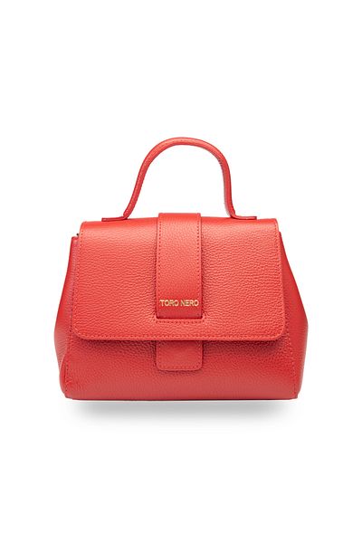 Toro Nero Women's red genuine leather bag Ranya