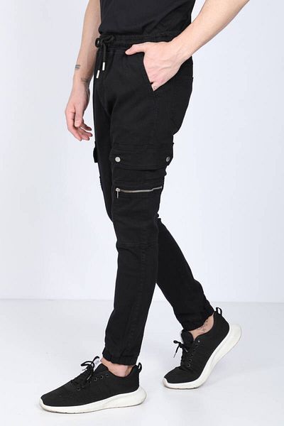 Bluewhite Ανδρικό παντελόνι Jogger με μαύρη τσέπη Cargo