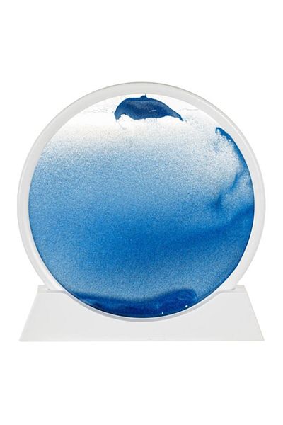AVA Clepsidra Decorativa 3D, Nisip Albastru, rotunda, 25cm