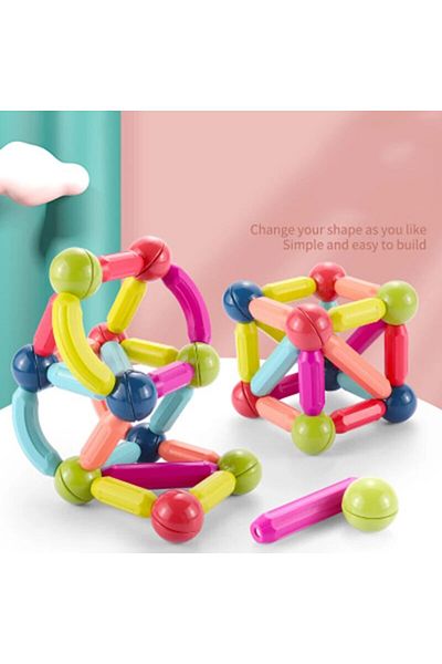 OEM Magnetic STEM playset for creative construction - 42 magnetic pieces