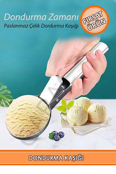garaccu Stainless Steel Long Lasting Easy to Grip Ice Cream Spoon with Stylish Design
