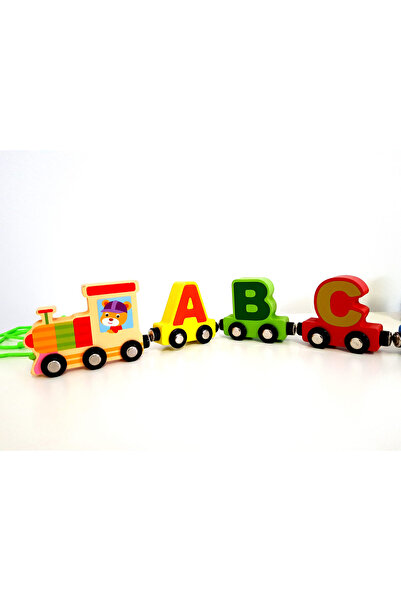 OEM Montessori magnetic wooden train, 1 locomotive and 26 letter cars, 2.18 meters