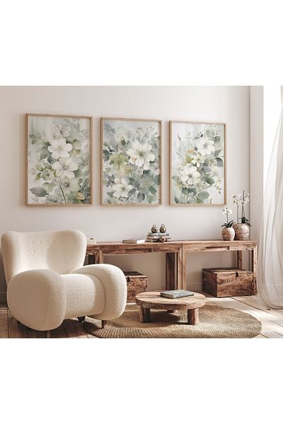 Dekorsiahome 3 Pcs Wood Frame Living Room Hall Kitchen Table Set Set3295